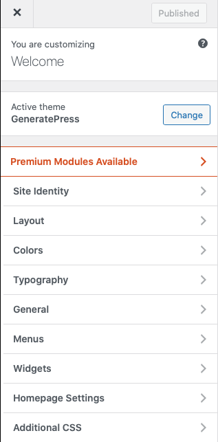 WordPress Theme options