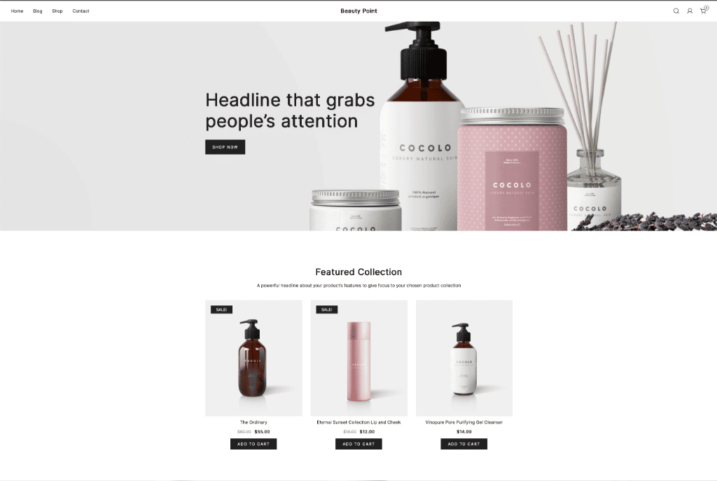 Woocommerce home page