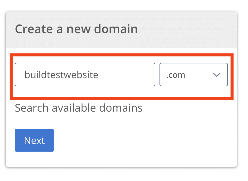 Create domain