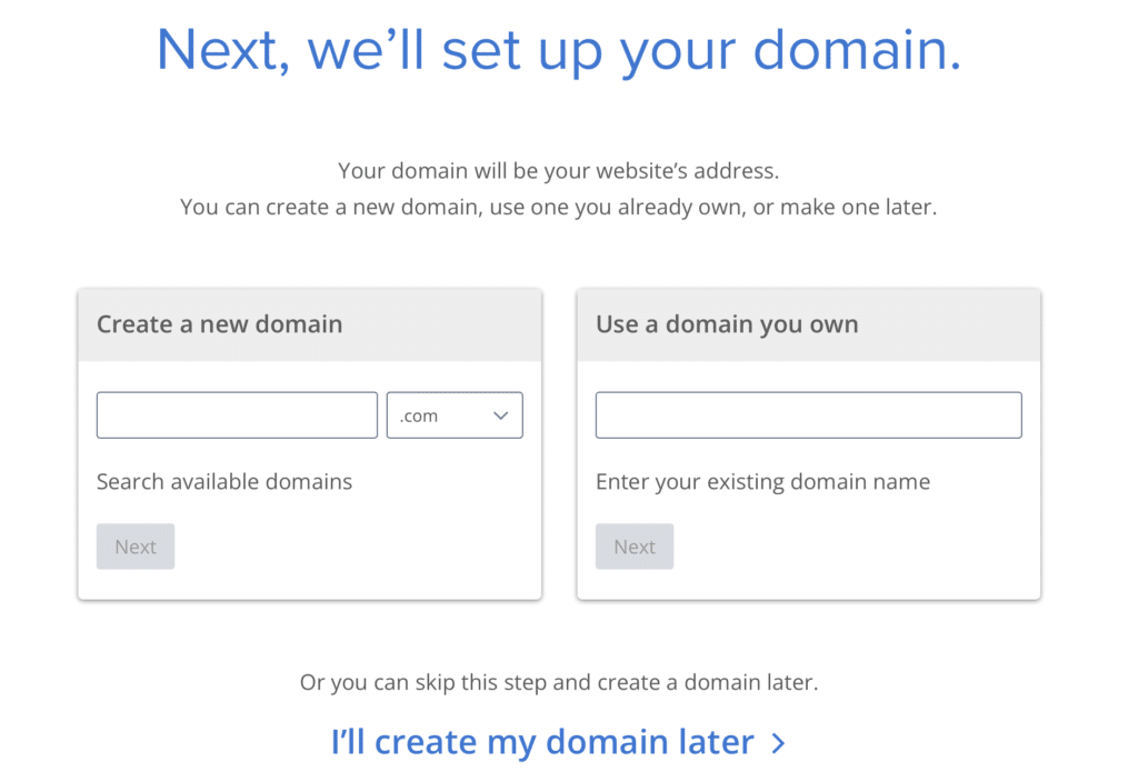 Setup domain