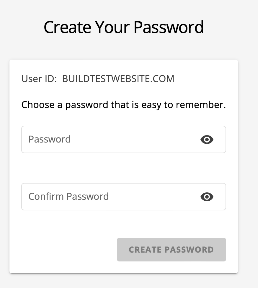 Create password