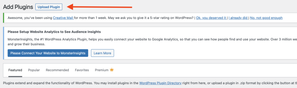 Add WordPress plugin