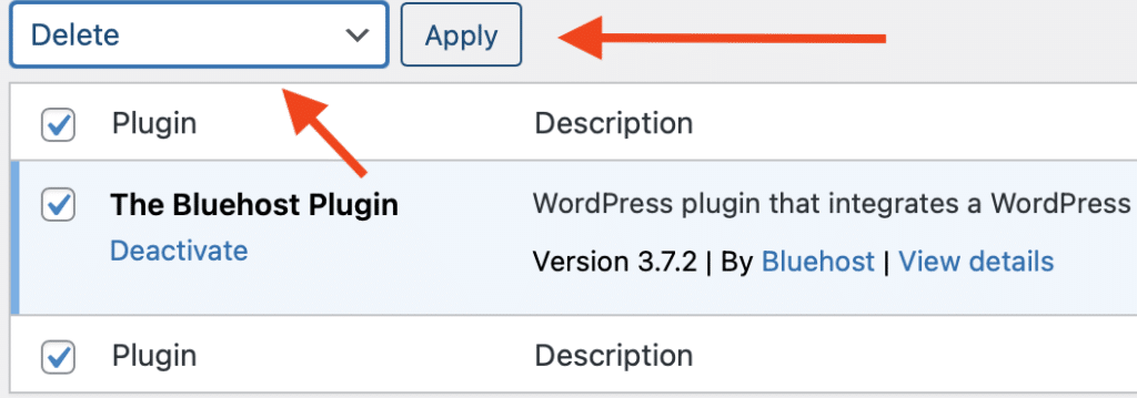 delete WordPress plugin 