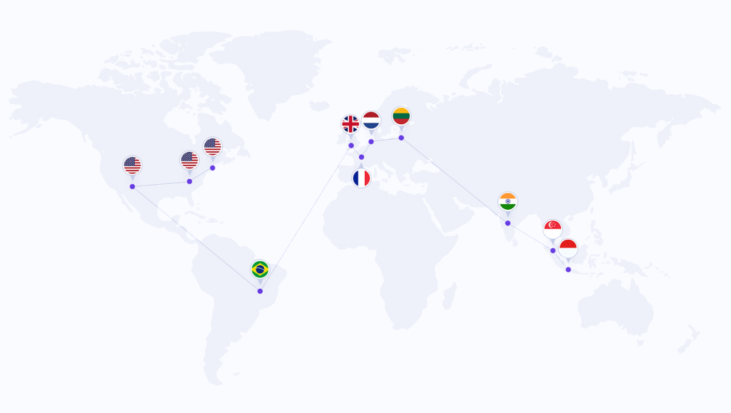 Hostinger data center locations around the world 