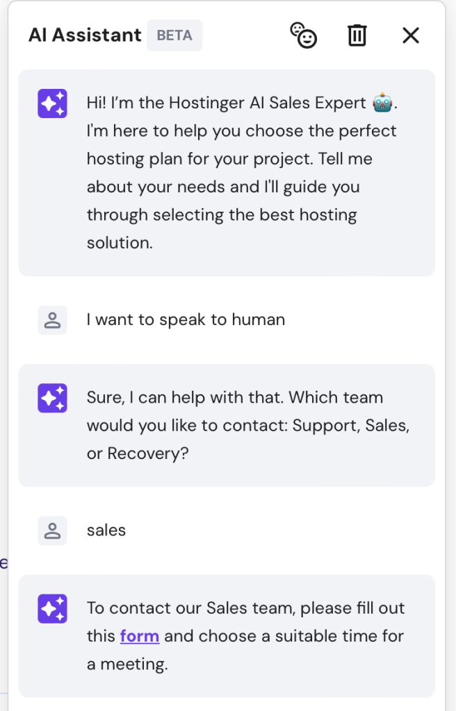 Hostinger AI Assistant 